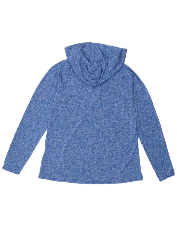 Maglia a maniche lunghe con cappuccio da donna Under Armour UK 16 Large Blu Poliestere