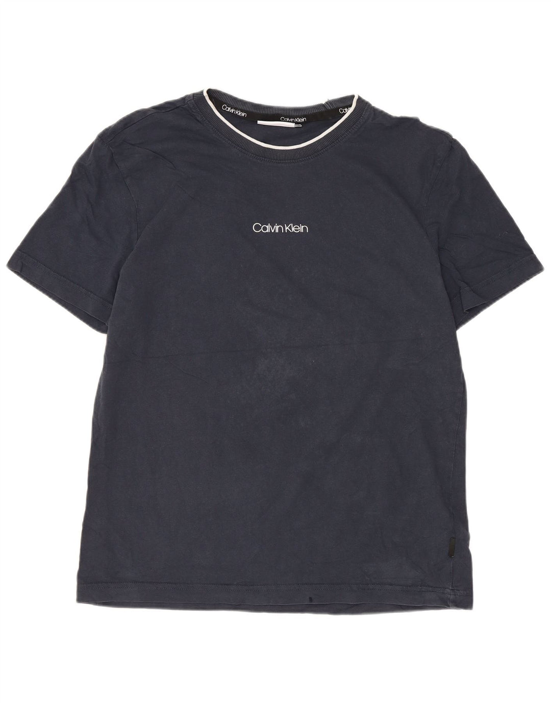 T-shirt da uomo Calvin Klein Top in cotone blu navy medio