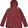 ROXY Womens Hooded Rain Jacket US 4 Small Maroon Cotton | Vintage Roxy | Thrift | Second-Hand Roxy | Used Clothing | Messina Hembry 