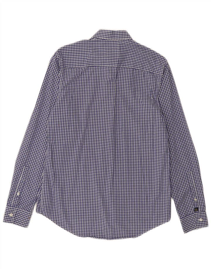 HENRI LLOYD Mens Regular Fit Shirt Small Blue Gingham Cotton