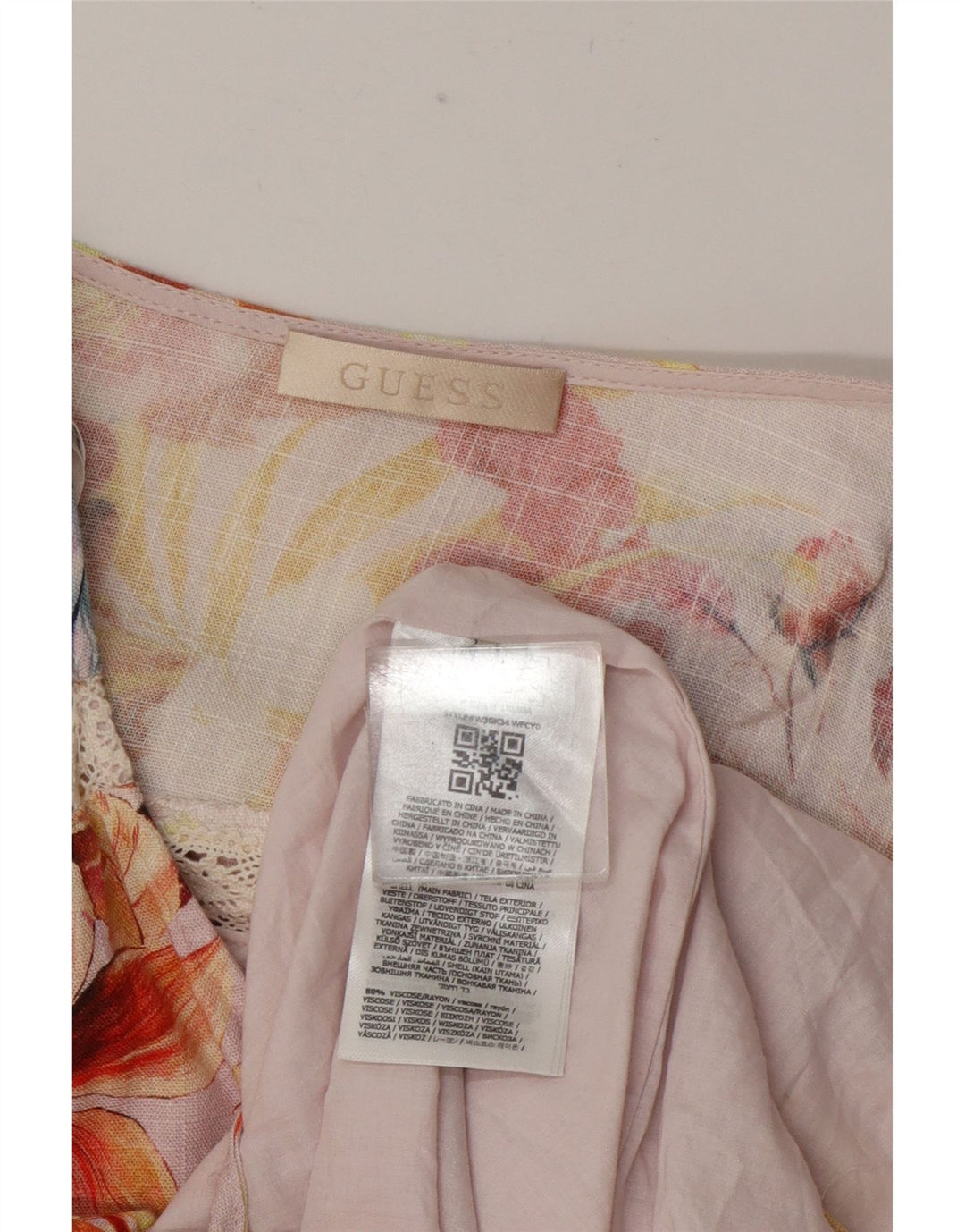 Abito a strati da donna Guess UK 12 Viscosa floreale multicolore media