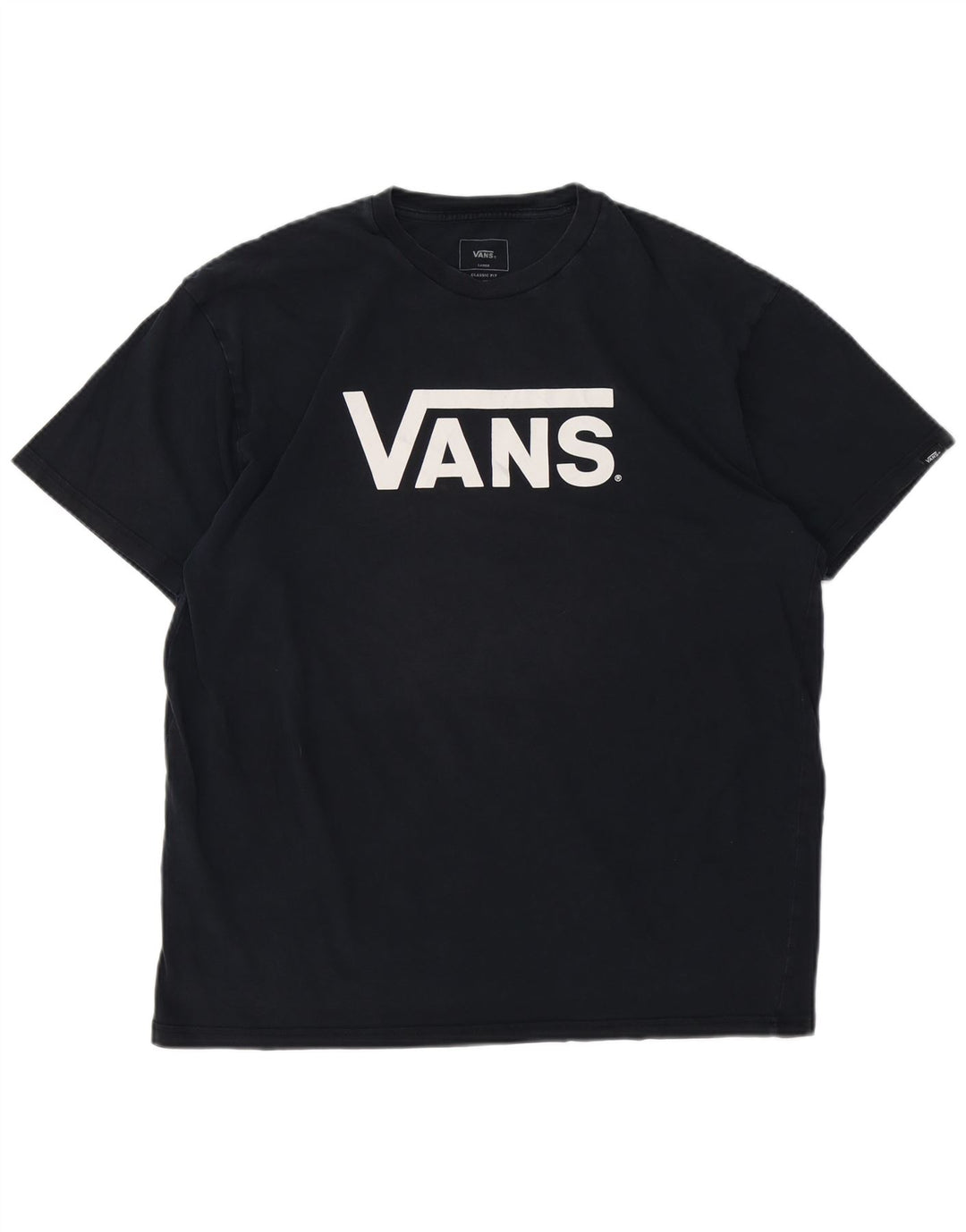 T-shirt grafica da uomo con vestibilità classica VANS, taglia grande, in cotone blu navy