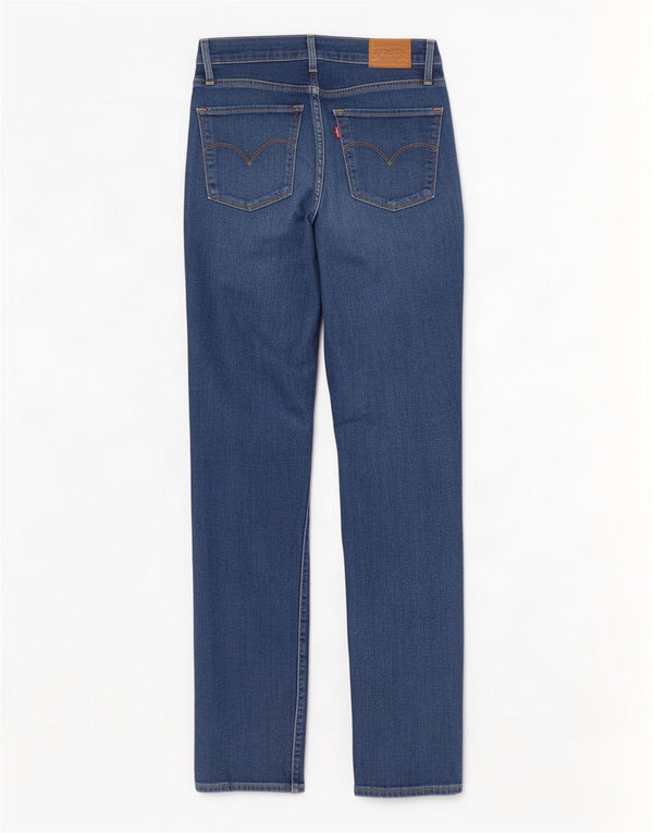 Jeans dritti a vita alta Levi's 724 da donna W27 L30 cotone blu