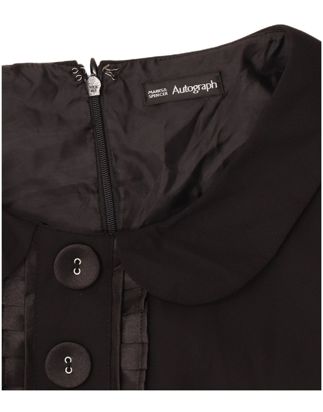 Abito a trapezio autografo da donna Marks & Spencer UK 14 medio nero