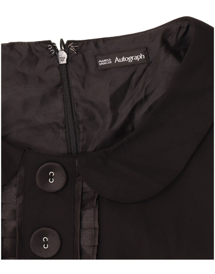 Abito a trapezio autografo da donna Marks & Spencer UK 14 medio nero