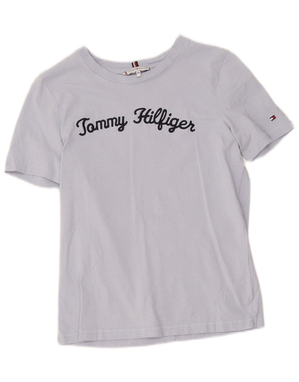 T-shirt grafica da donna Tommy Hilfiger Top UK 2 2XS Blu