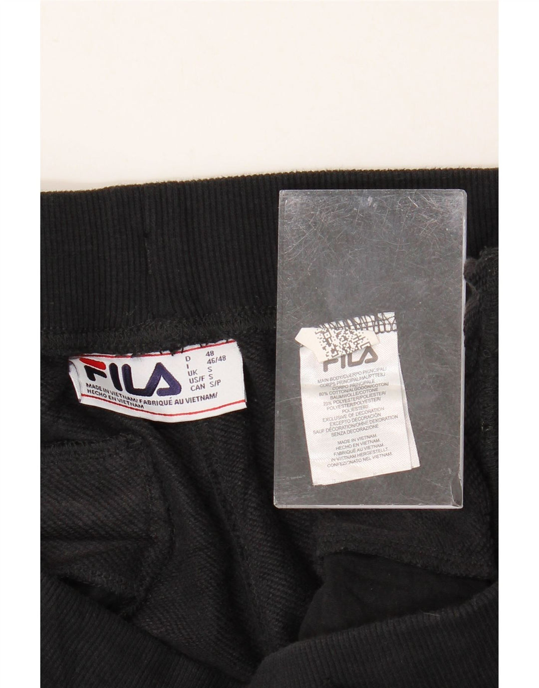 Pantaloni da tuta da uomo FILA Joggers piccoli in cotone nero