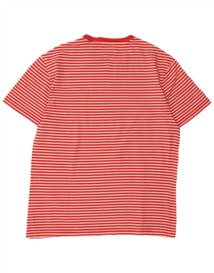 T-shirt da uomo Tommy Hilfiger Top grande in cotone a righe rosse