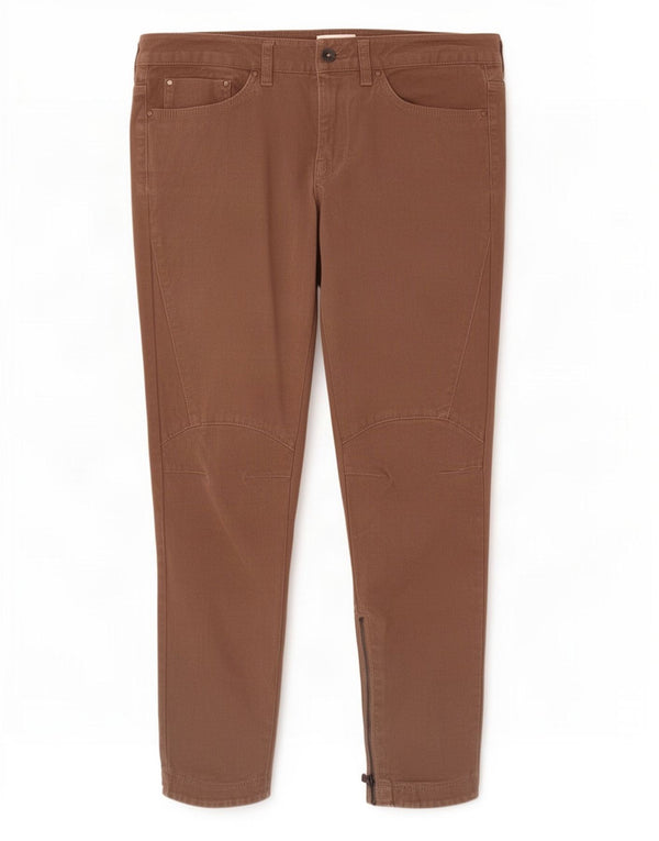 Pantaloni casual slim da donna Diesel W28 L27 in cotone marrone