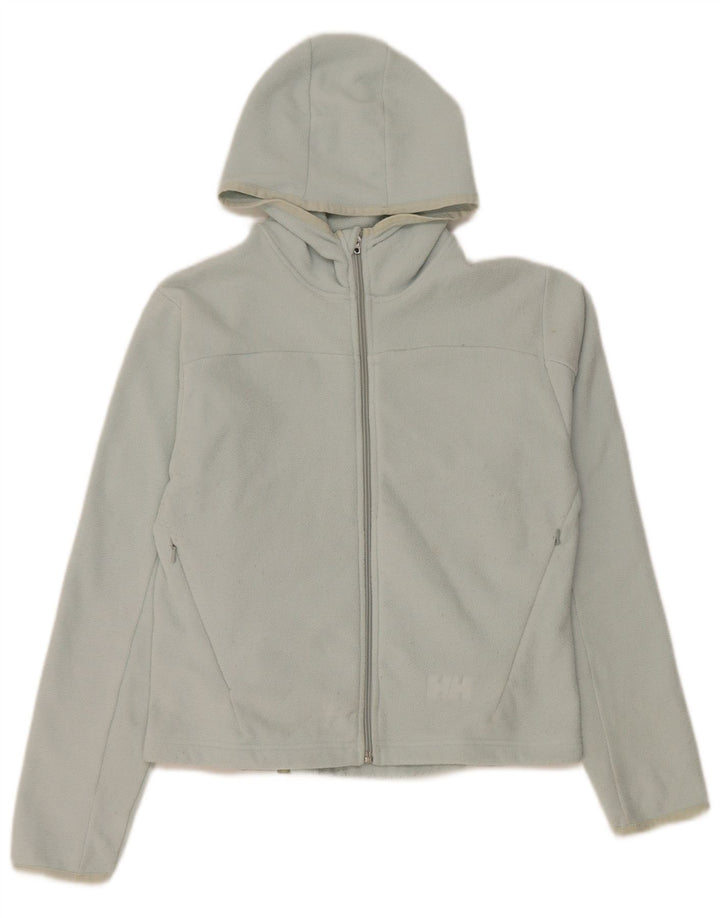 Giacca in pile con cappuccio corta da donna Helly Hansen UK 10 piccola poliestere blu