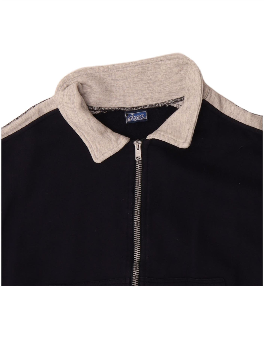 Giacca da tuta grafica da donna Asics UK 10 Small Blu Navy Colourblock