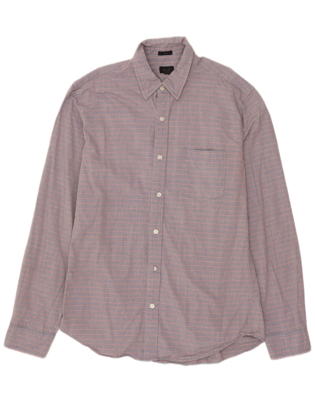 Camicia slim fit da uomo J. CREW in cotone a righe grigio medio