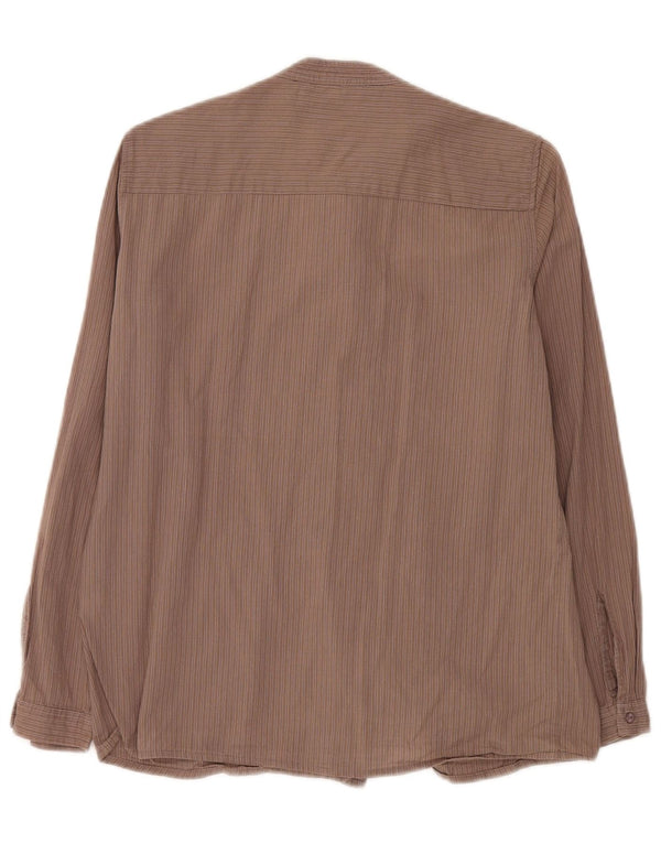 Camicia da smoking da donna Zara UK 12 Marrone medio a righe