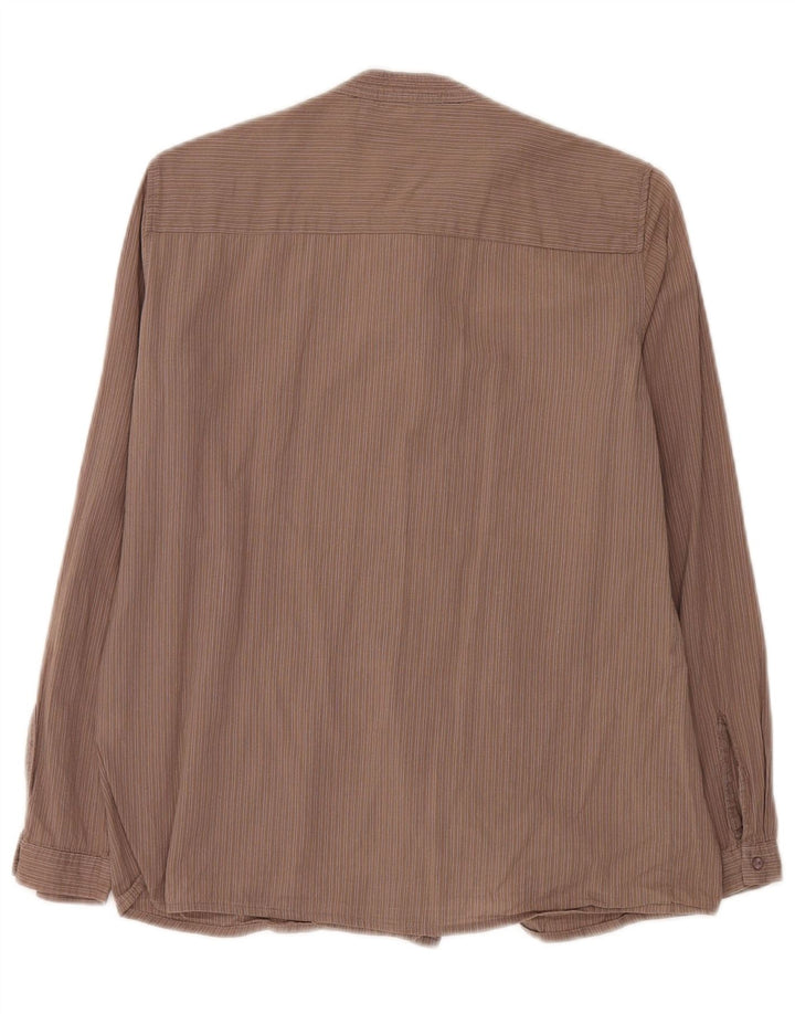 Camicia da smoking da donna Zara UK 12 Marrone medio a righe