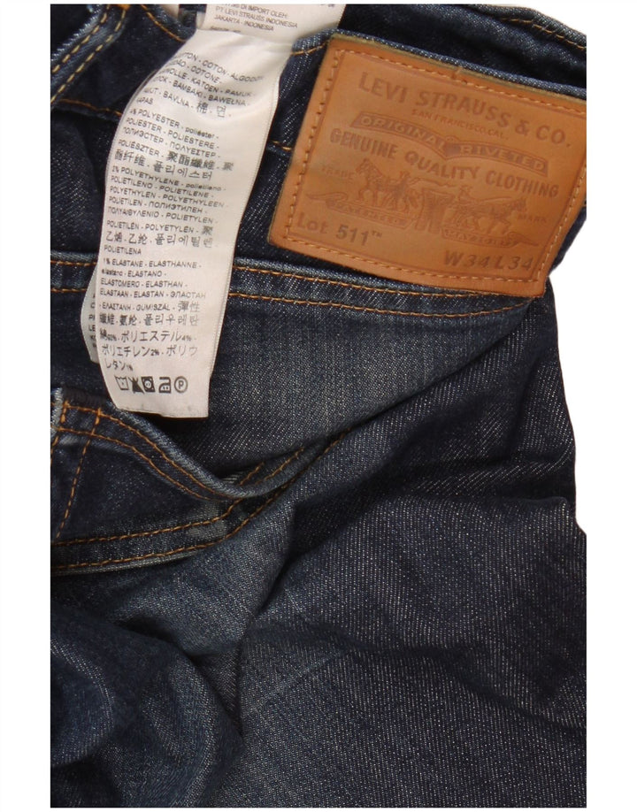 Jeans Levi's Uomo 511 Slim W34 L34 Cotone Blu