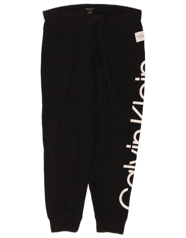 CALVIN KLEIN Pantaloni da tuta da donna Joggers UK 14 Medium Nero