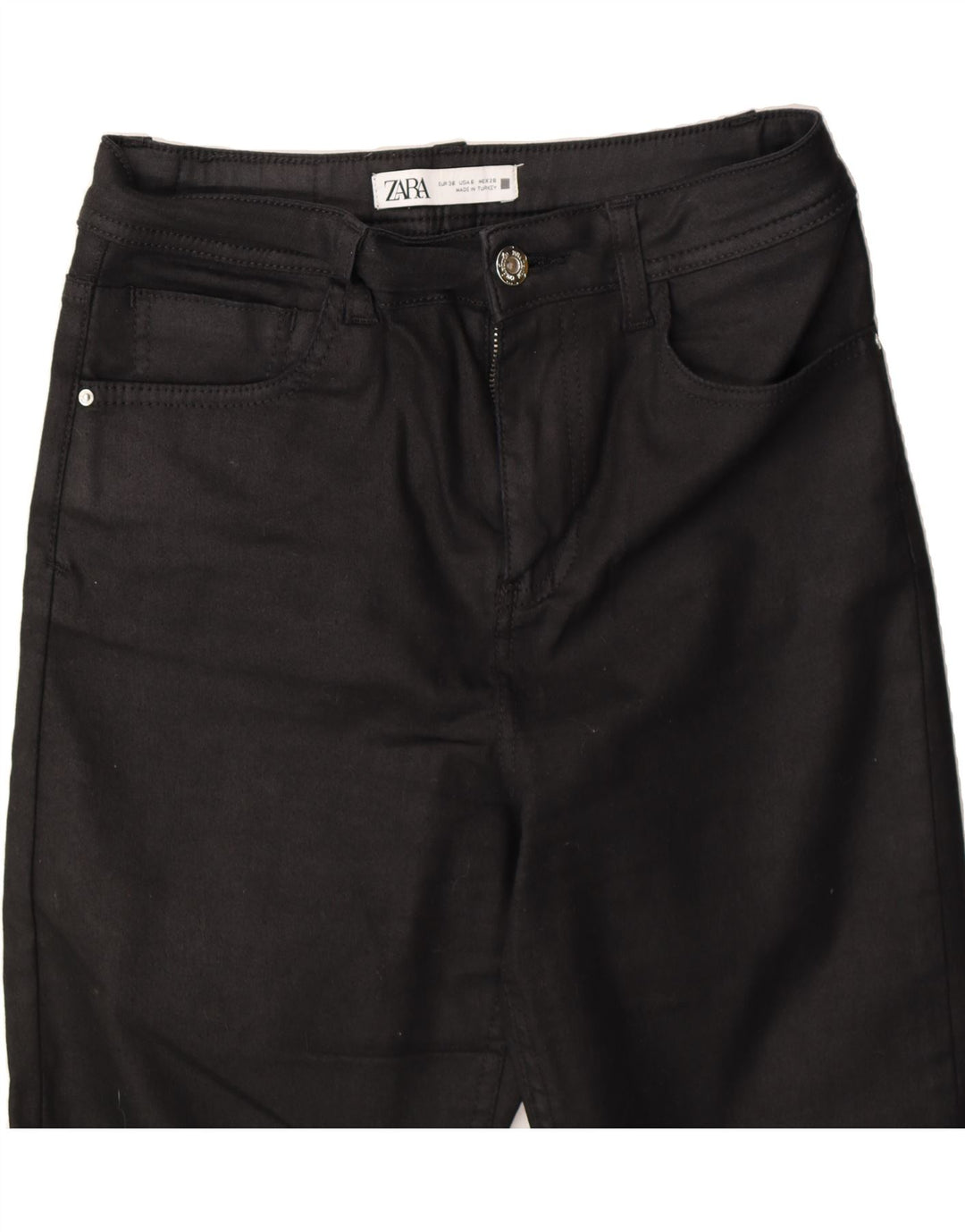 ZARA Womens Straight Jeans US 6 Medium W28 L26 Black Vintage Zara and Second-Hand Zara from Messina Hembry 