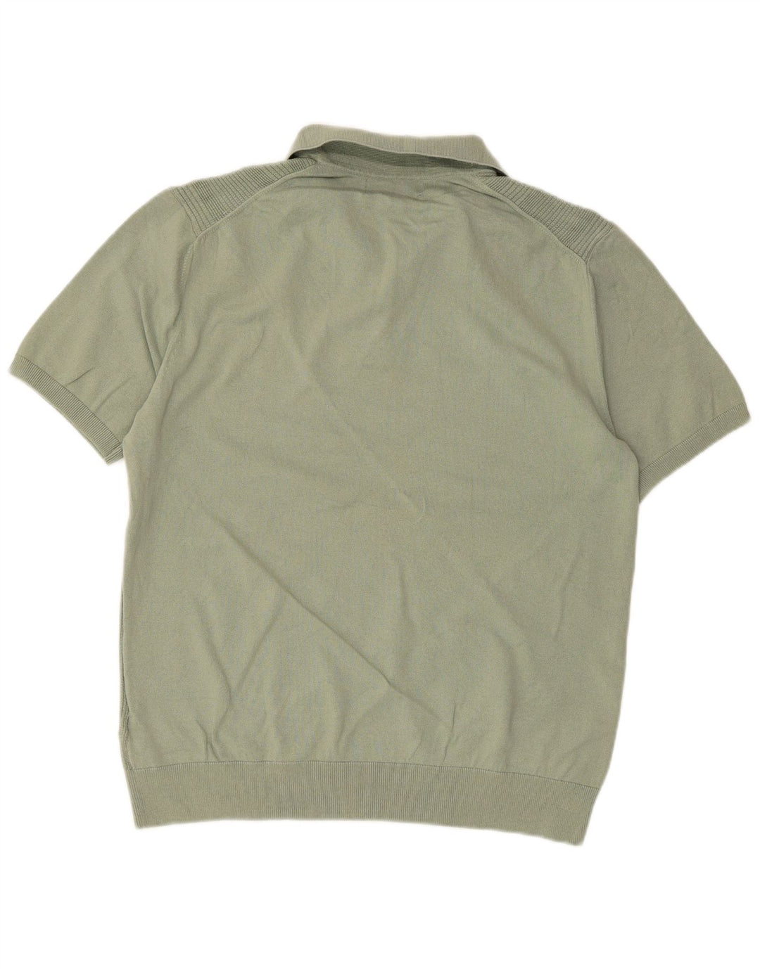 Marks & Spencer Maglione da uomo a maniche corte con collo a polo grande verde