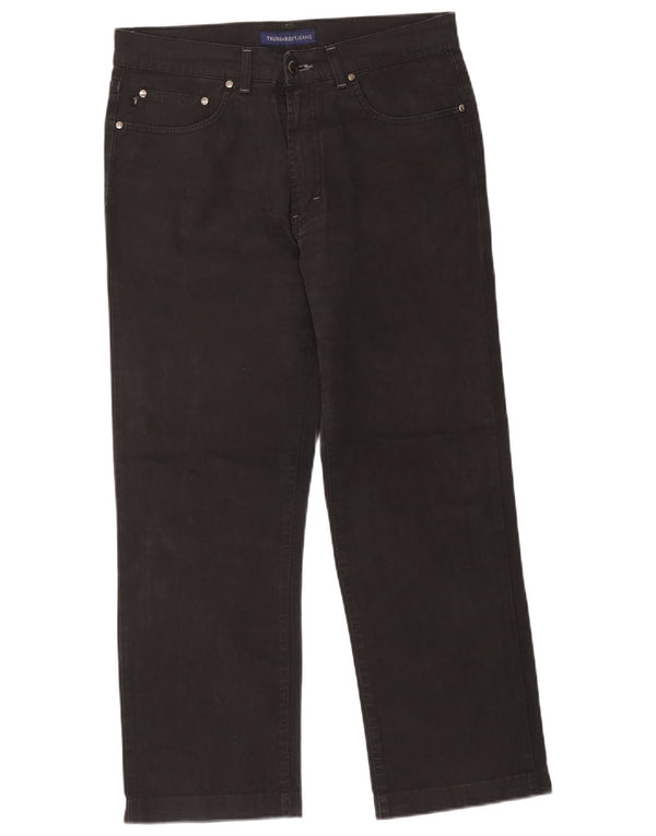 Jeans Cropped Uomo Trussardi W36 L26 Cotone Nero