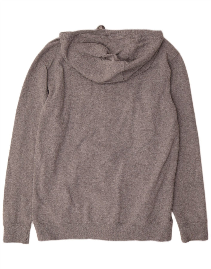 Felpa con cappuccio e zip grafica da uomo VANS in cotone grigio medio