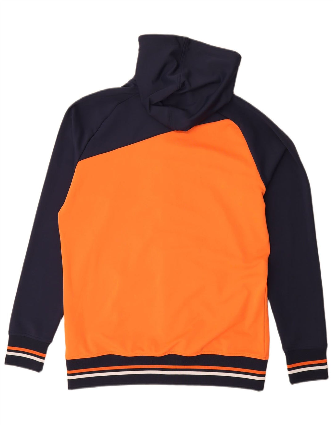 Maglione con cappuccio e zip da uomo Fila in poliestere color block arancione medio