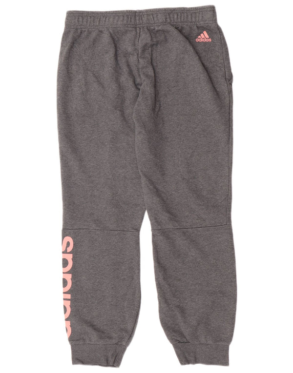 Pantaloni da tuta con grafica Adidas da donna Joggers UK 16/18 Large Grigio