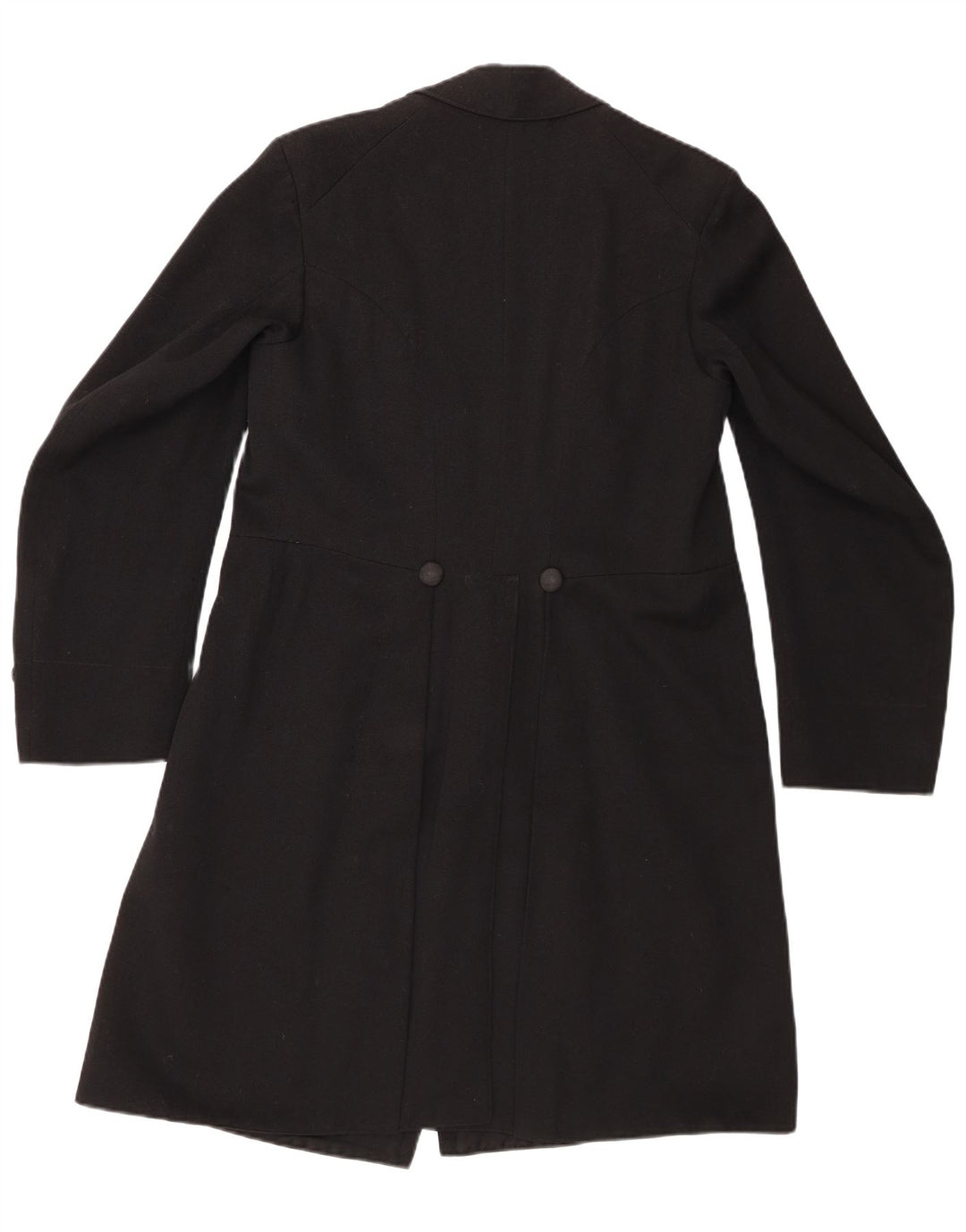 Cappotto doppiopetto vintage da donna UK 12 medio nero