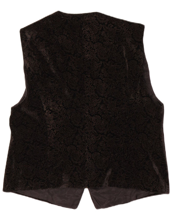 Gilet in velluto da donna Gerry Weber UK 18 XL viscosa floreale nera