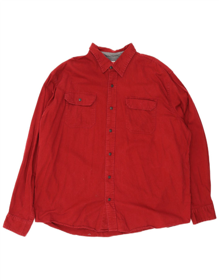 Camicia Wrangler da uomo vestibilità regolare XL in cotone rosso