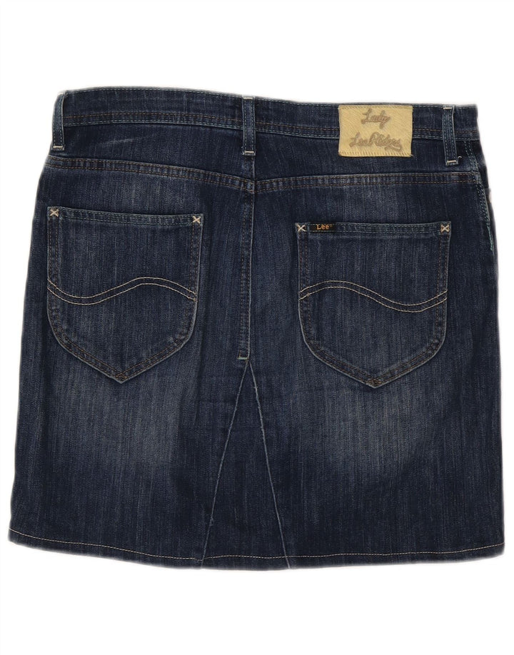 Mini gonna di jeans Como da donna Lee W30 in cotone blu medio
