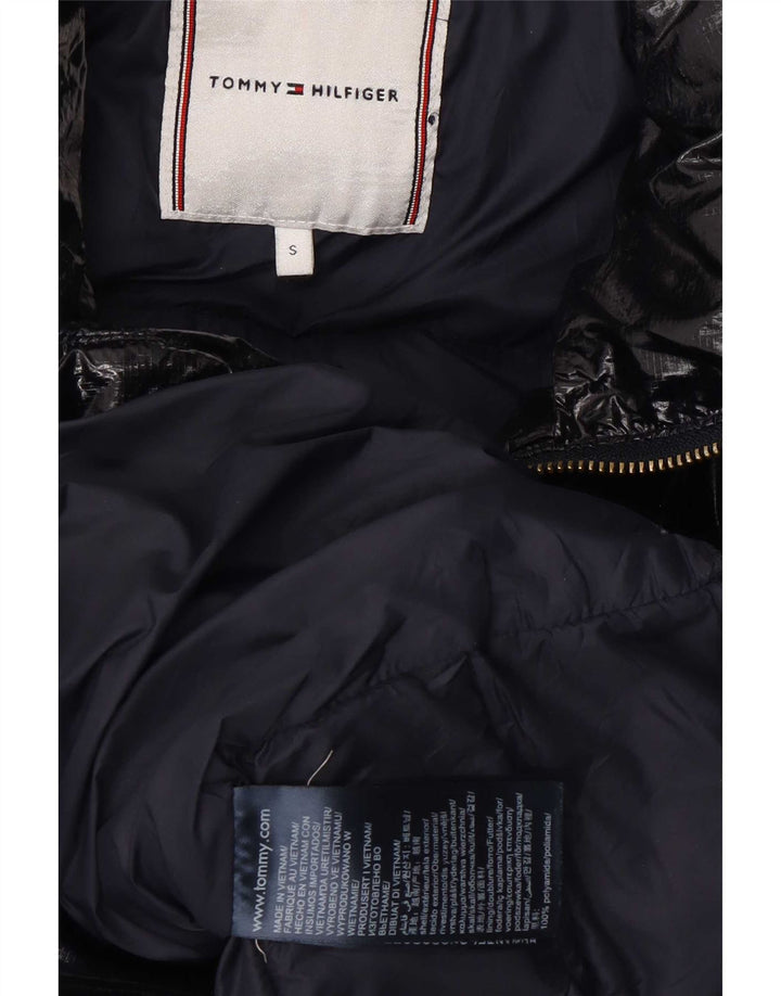 Giacca imbottita da donna Tommy Hilfiger UK 10 Small Blu Navy in poliammide