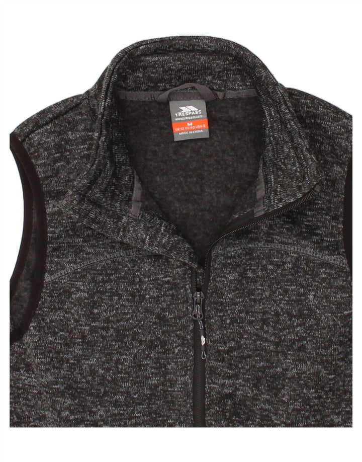 TRESPASS Womens Sleeveless Tracksuit Top Jacket UK 12 Medium Grey Vintage Trespass and Second-Hand Trespass from Messina Hembry 