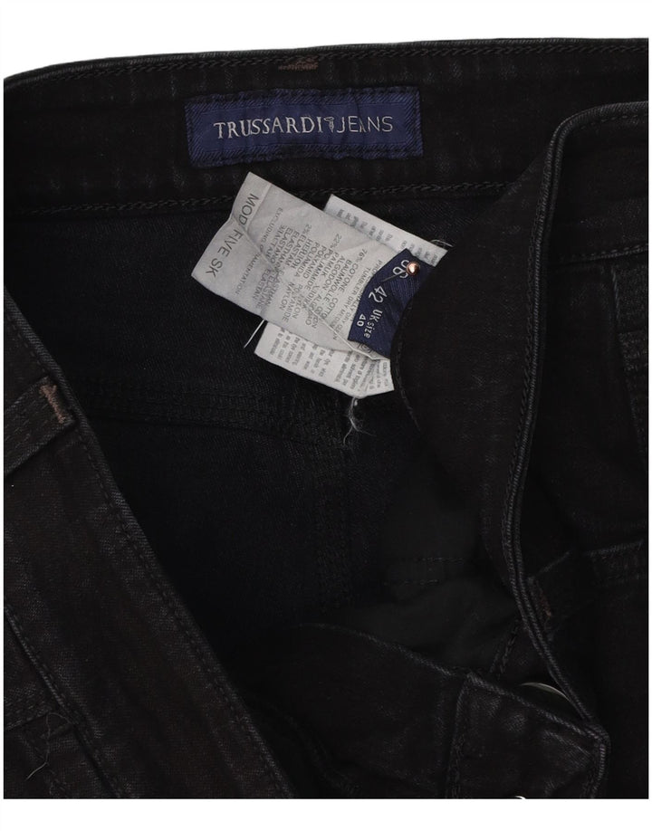 Jeans Straight Uomo Trussardi W40 L30 Cotone Nero