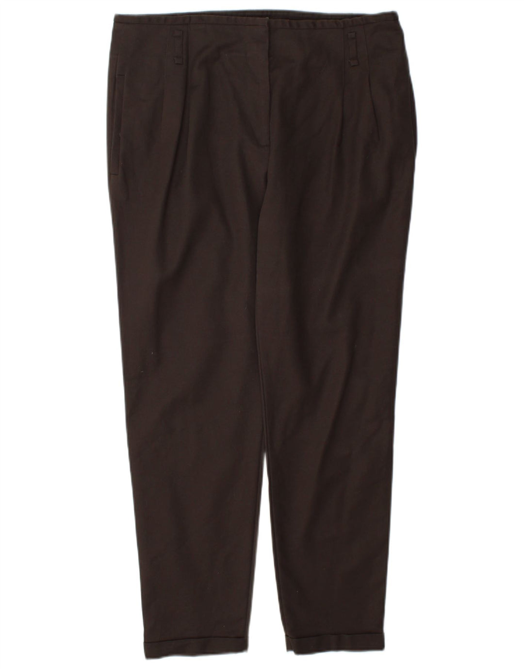 Pantaloni chino con pegging da donna Zara grandi W34 L27 marroni