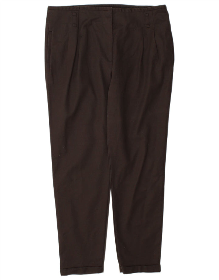 Pantaloni chino con pegging da donna Zara grandi W34 L27 marroni