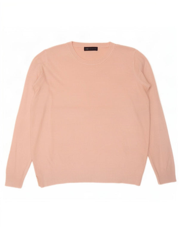 Maglione maglione oversize con scollo a barca da donna Marks & Spencer UK 16 grande rosa