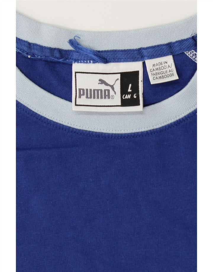 Maglia Puma da uomo a maniche lunghe grande blu color block