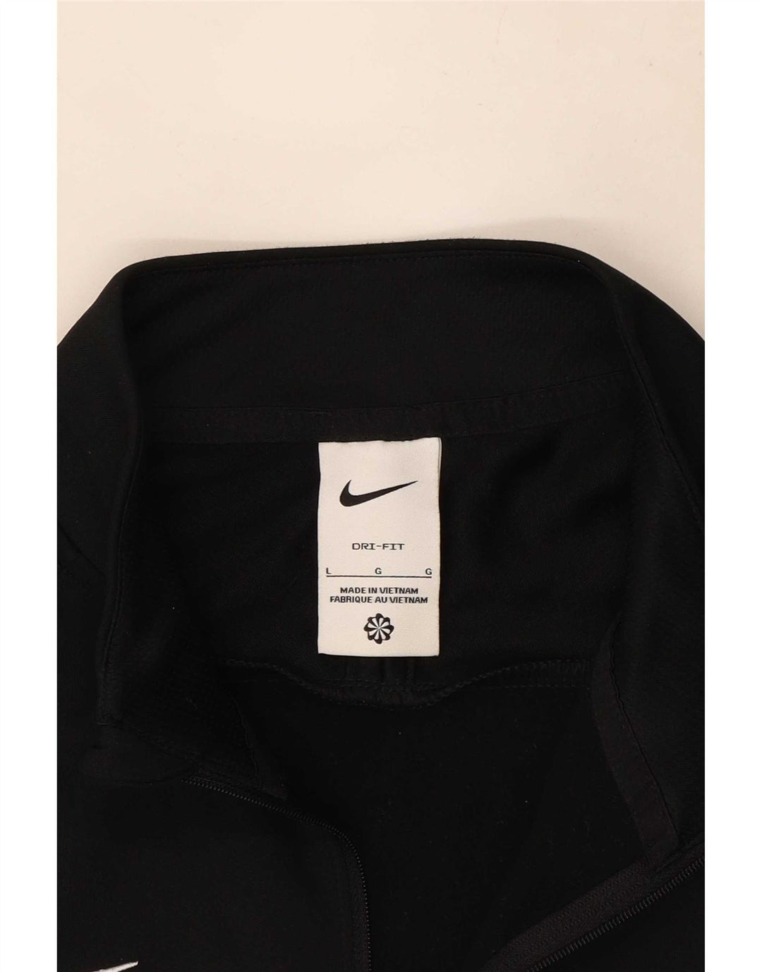 Nike Dri Fit Zip Neck Pullover Tuta da Uomo Top Large Nero Colourblock