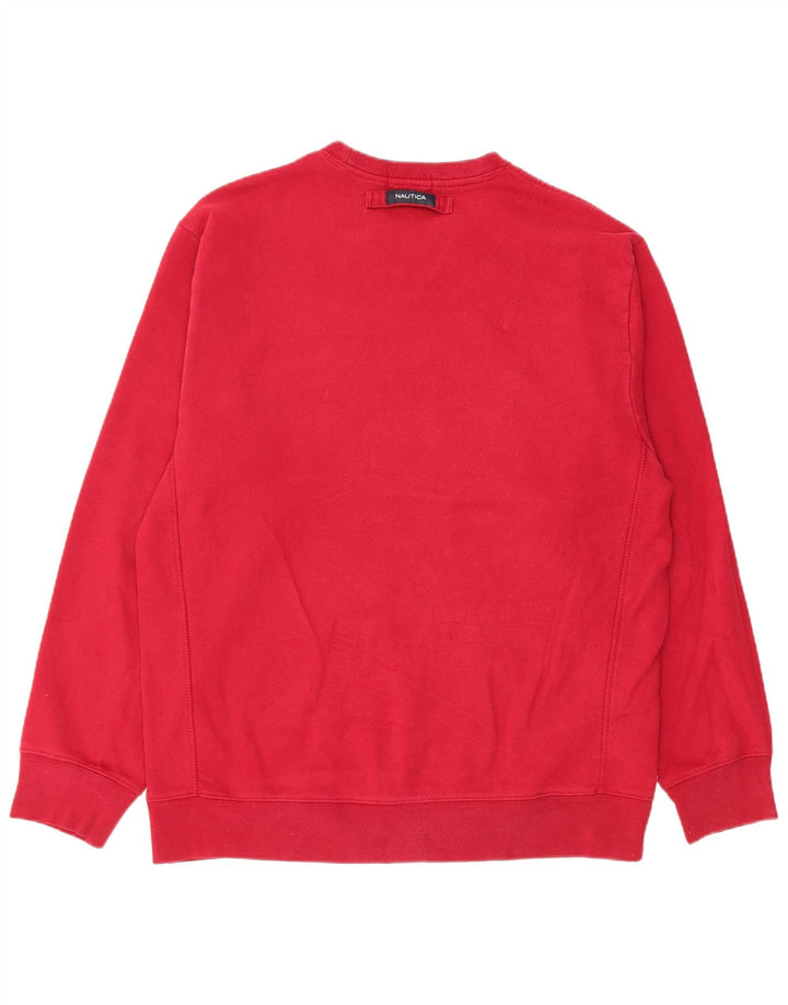 Felpa da uomo Nautica Jumper XL in cotone rosso
