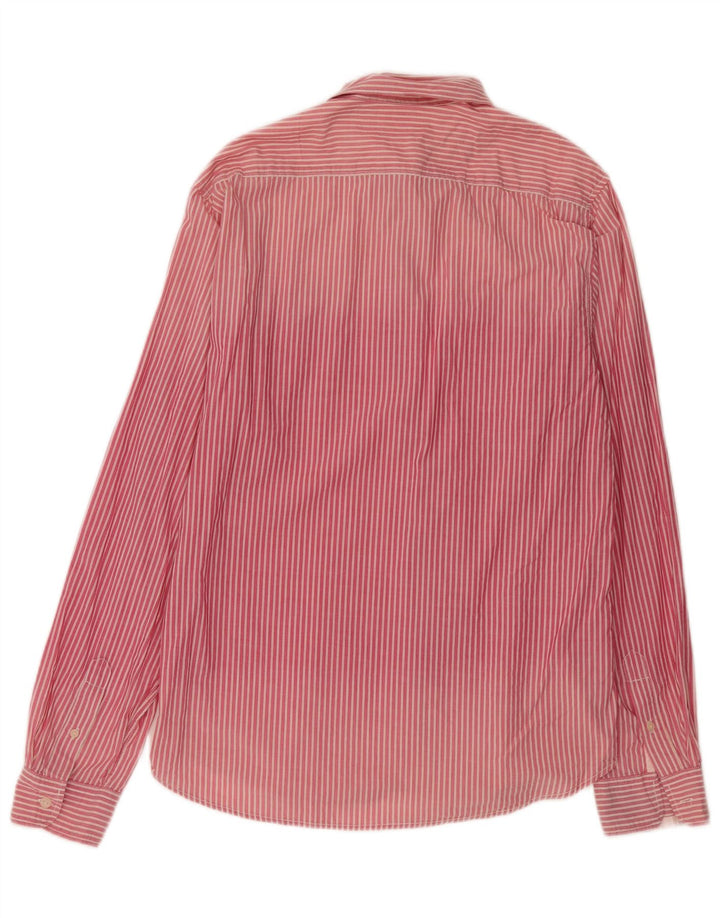 Camicia da uomo Scotch & Soda grande in cotone gessato rosa