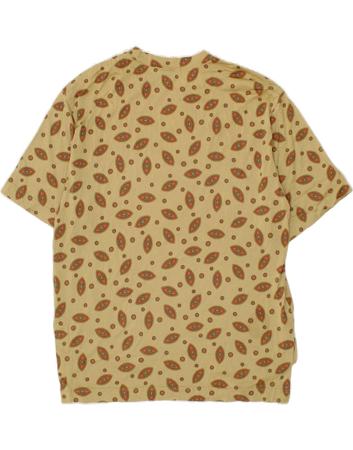 BELFE Womens Abstract Pattern T-Shirt Top IT 46 Large Beige Silk Vintage Belfe and Second-Hand Belfe from Messina Hembry 