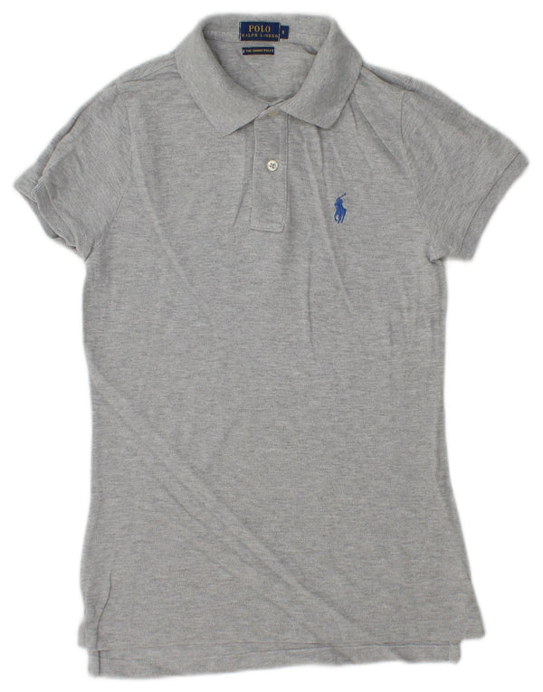 Polo Ralph Lauren da donna skinny polo UK 8 piccola in cotone grigio