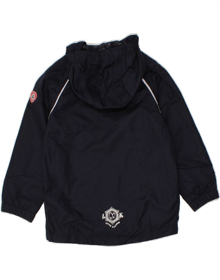 KILLTEC Boys Hooded Rain Jacket 5-6 Years Navy Blue Polyester Vintage Killtec and Second-Hand Killtec from Messina Hembry 