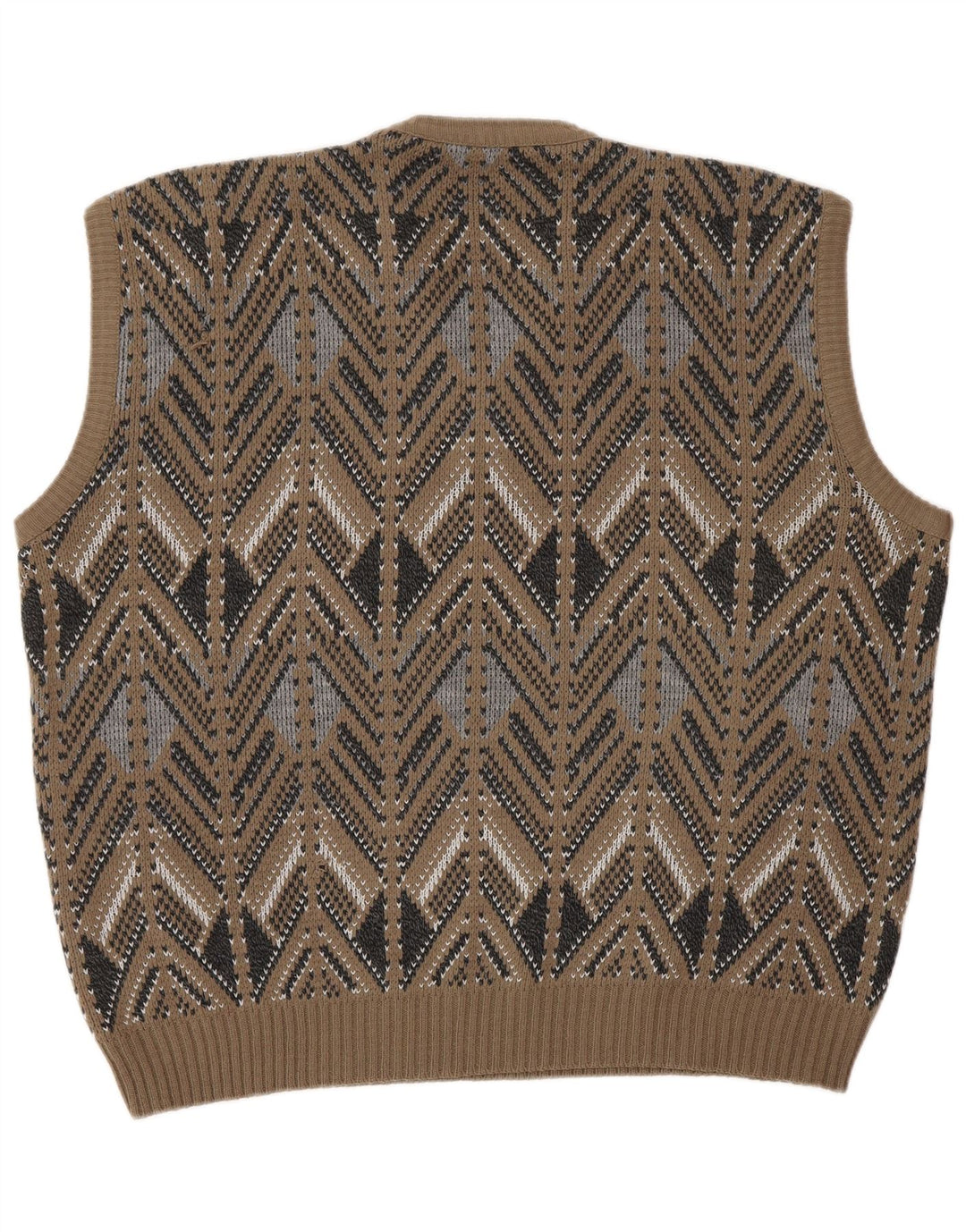Canotta da uomo VINTAGE IT 52 Large Marrone Fair Isle