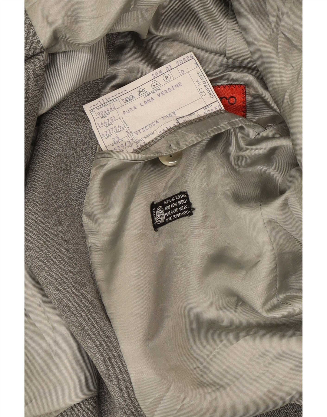 Giacca Blazer da Uomo a 2 Bottoni Ungaro IT 50 Large in Lana Grigia