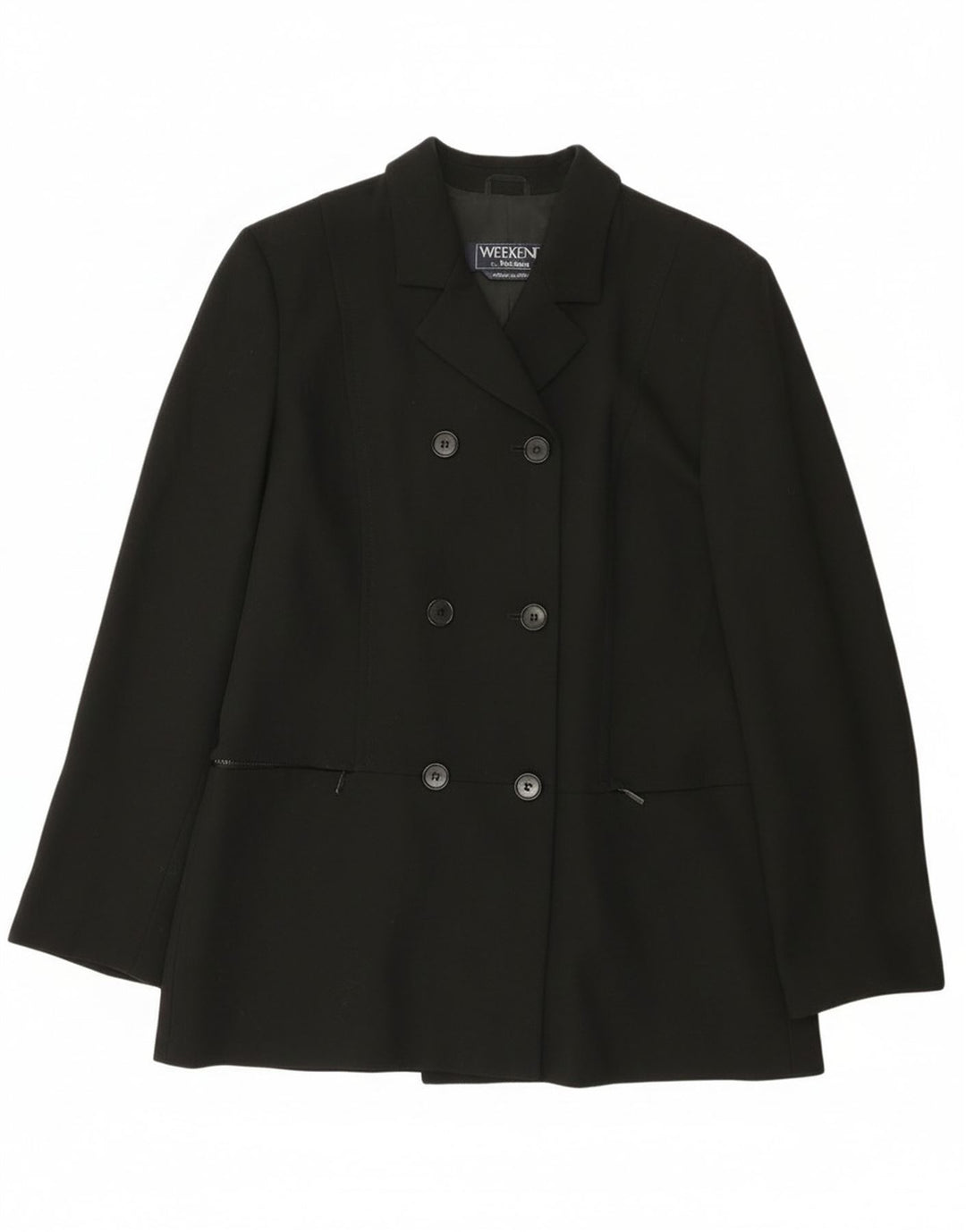 Giacca blazer doppiopetto da weekend da donna Max Mara UK 14 grande nera
