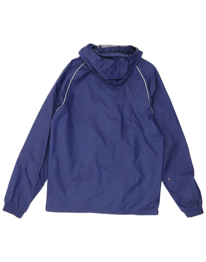 Giacca antipioggia con cappuccio grafico da uomo Adidas UK 36 Small nylon blu
