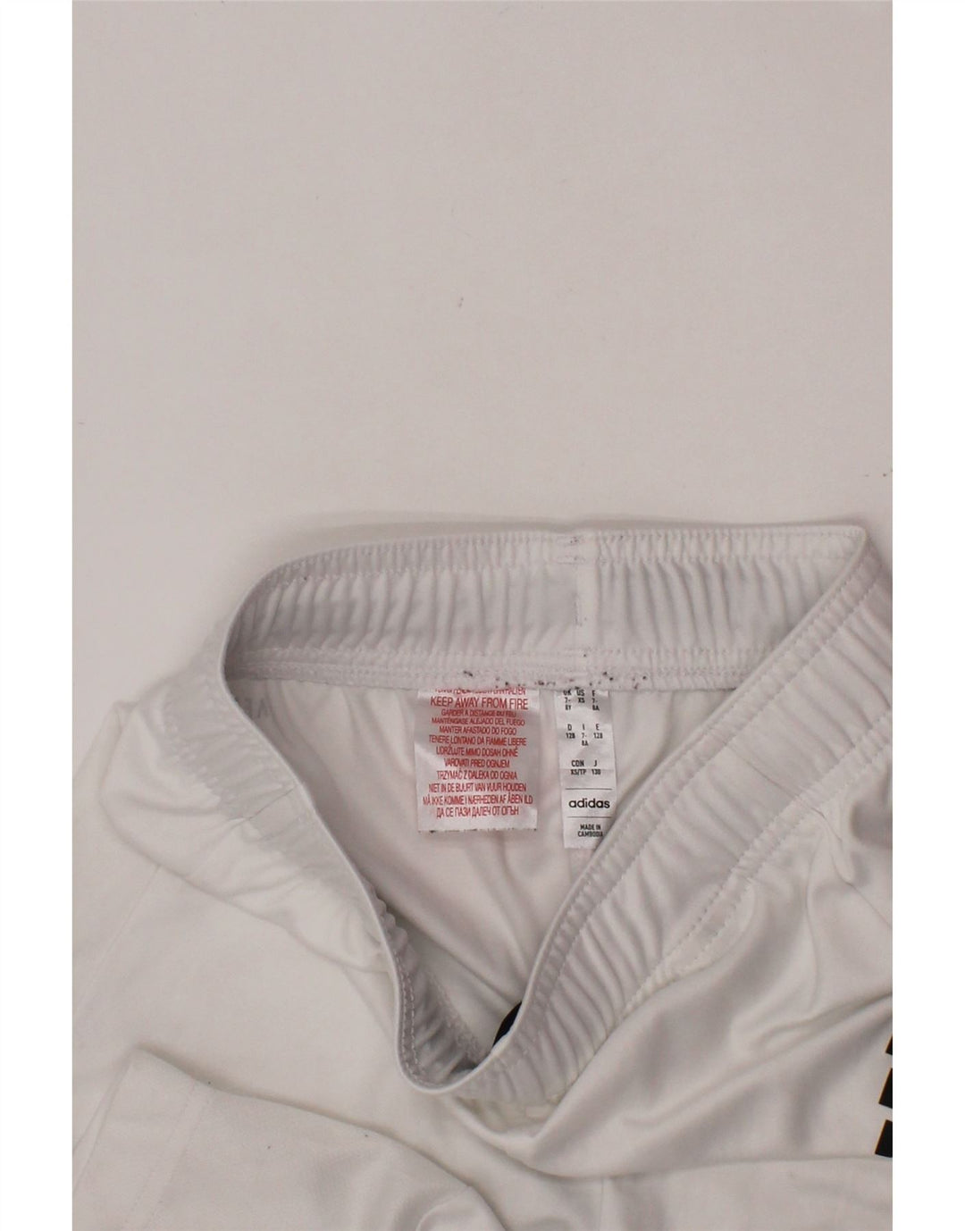 Pantaloncini sportivi ADIDAS Aeroready da bambino 7-8 anni in poliestere bianco