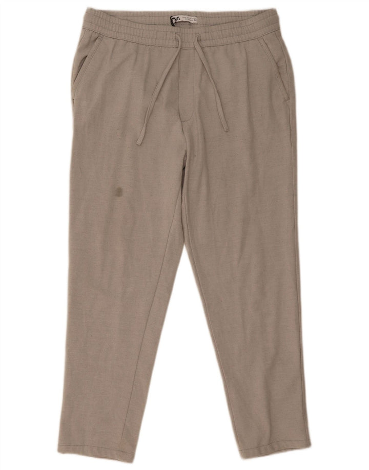 Pantaloni da tuta da uomo ZARA XL Poliestere grigio