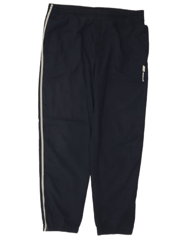Pantaloni da tuta da uomo Reebok Small in poliestere blu navy